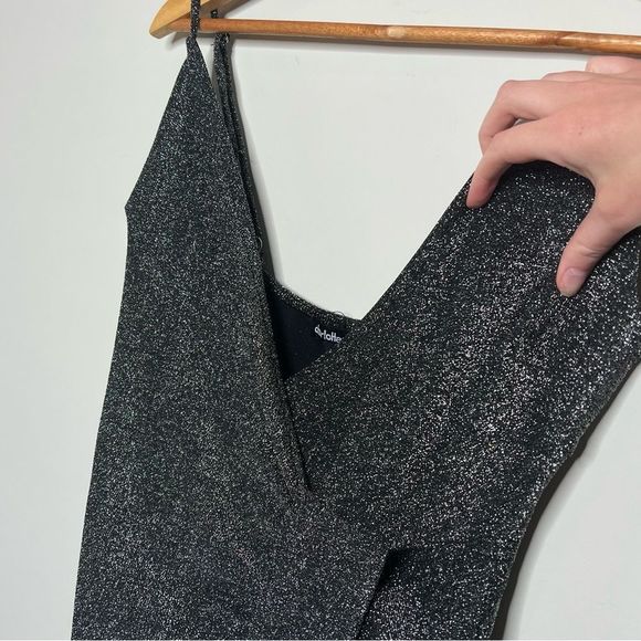 Charlotte Russe Silver Metallic Spaghetti Strap Mini Dress - Picture 2 of 5